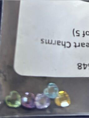 Origami Owl Multicolor Heart Charms - Green, Purple, Blue, Yellow